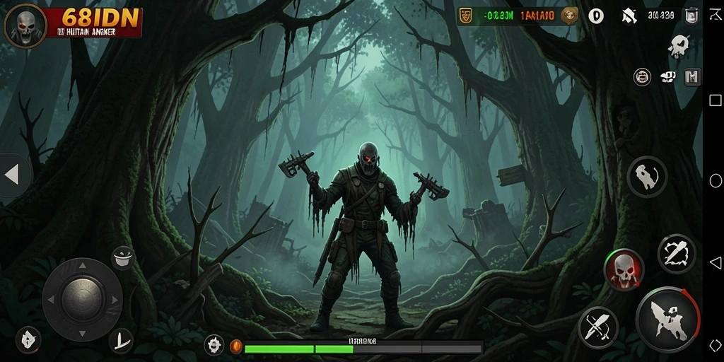 Gameplay mendebarkan di 68IDN menampilkan momen horor yang intens.