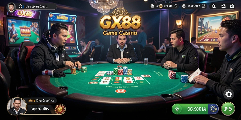 Tampilan gameplay menarik dari GX88 Live Casino yang penuh aksi.