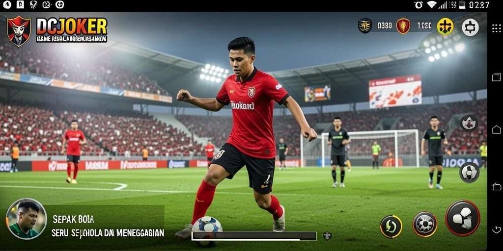 Tampilan seru dari gameplay <strong>IDCJOKER</strong> di lapangan sepak bola.