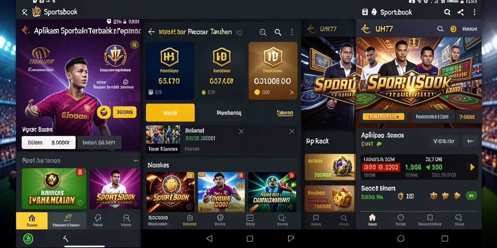 Screenshot UH77 menampilkan gameplay taruhan olahraga yang seru.